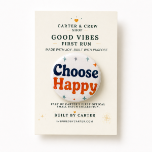 Choose Happy design from the Good Vibes First Run collection.
