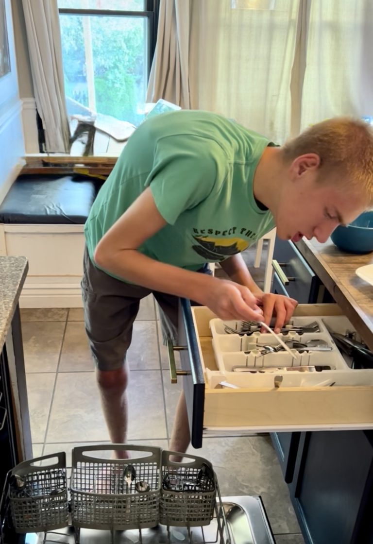Carter participating in everyday life with support